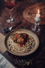 Load image into Gallery viewer, Inshriach Lamb &amp; Pistachio Polpette with Tomato, Harissa &amp; Caper Linguine
