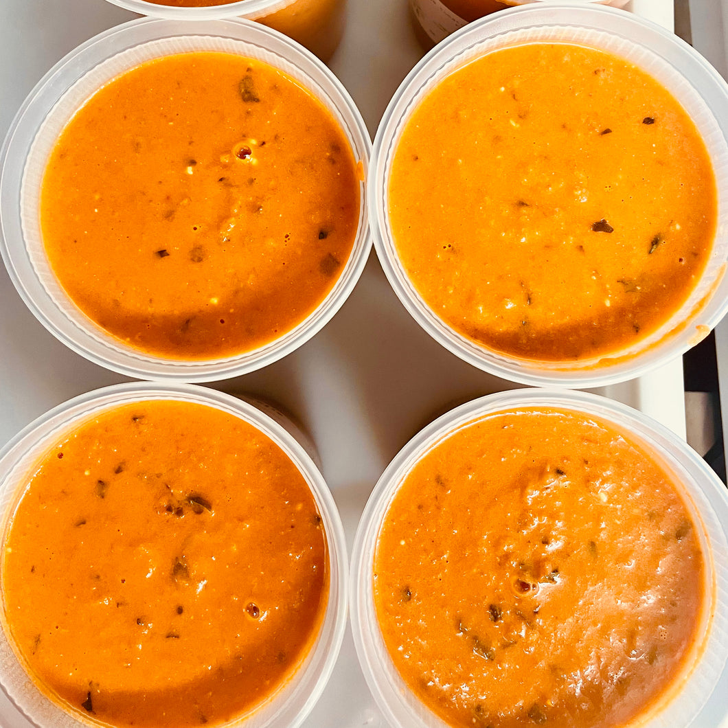 Roast tomato, feta & basil soup