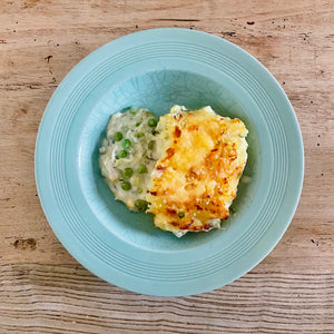 Smoked fish, leek and Mull cheddar pie