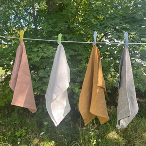 Organic linen tea-towel
